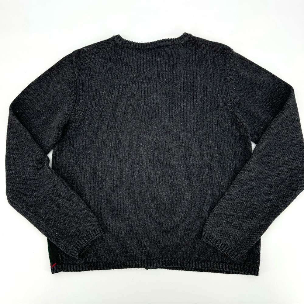 Crazy Horse Christmas Patchwork Ugly Sweater Zip-… - image 2